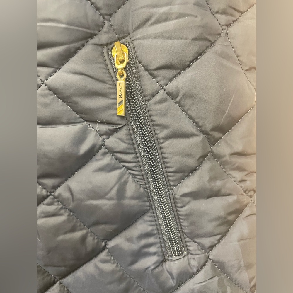 WND-SPORT navy blue diamond quilted hooded puffer vest women’s 3X - Picture 4 of 9